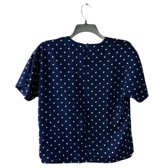 Steven Barry Skirt Top Set Womens 10 Pleated Skirt Short Sleeve Blouse Polka Dot - Picture 5 of 10